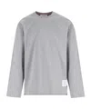 Thom Browne Oversized Long Sleeve Tee W/ Rwb Knit Trim