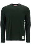 Thom Browne Long-sleeved Wool Jersey T-shirt For Men Men In Green