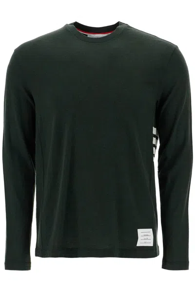 Thom Browne Long-sleeved Wool Jersey T-shirt For Men Men In Green