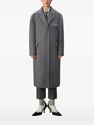 Thom Browne Long-sleeves Coat In Gray