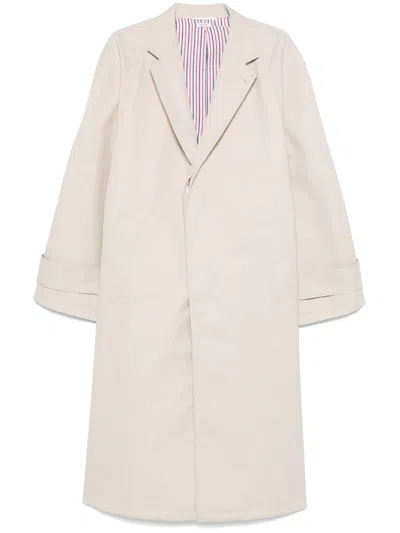 Thom Browne Mantel Aus Raglangemisch In Nude