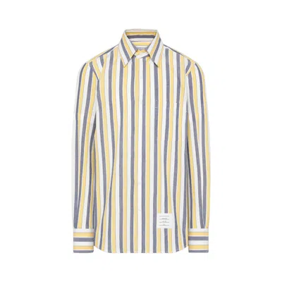 Pre-owned Thom Browne Long-sleeve Button Down Straight Fit Shirt 'pale Yellow' | Men's Size 4