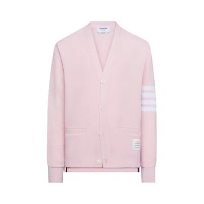 Pre-owned Thom Browne Long-sleeve Neck Cardigan 'light Pink' | Men's Size 4