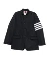 Thom Browne Flap-pocket Stripe Jacket In Blue