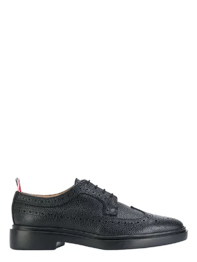 THOM BROWNE LONGWING BROGUE LEATHER SHOES