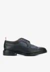 Thom Browne Pebbled Longwing Brogues In Black