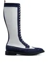 Thom Browne Longwing Lace-up Boots In Blue