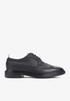 Thom Browne Pebbled Longwing Brogues In Black