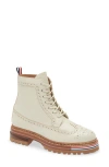 Thom Browne Longwing Lug Sole Boot In Neutral