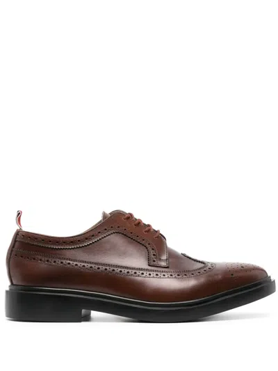 Thom Browne Longwing Round-toe Brogues In Brown