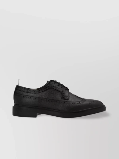 THOM BROWNE LONGWING ROUND-TOE LEATHER BROGUES