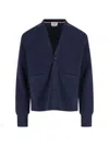 Thom Browne Knitwear With V-neckline And Ribbed Finish