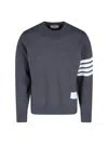 Thom Browne Classic Loopback 4-bar Sweatshirt Gray