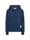 Thom Browne Blue Solid Loopback Overdyed 4-bar Hoodie In Blue