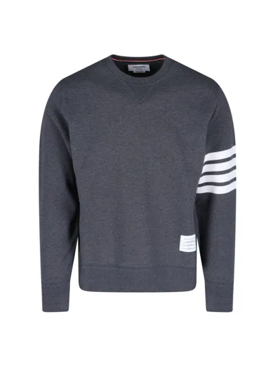 THOM BROWNE 'LOOPBACK 4-BAR' SWEATSHIRT - DARK GREY