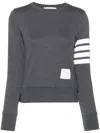 Thom Browne Loopback 4-bar Sweatshirt In Grey