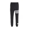 Thom Browne Loopback Cotton Joggers In Gray