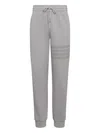 Thom Browne Loopback Four-bar Track Pants In Gray