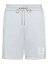 Thom Browne Loopback Four-bar Track Shorts In Blue
