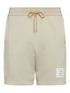 Thom Browne Loopback Four-bar Track Shorts In White
