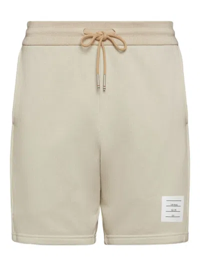 Thom Browne Loopback Four-bar Track Shorts In White