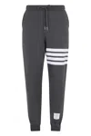 Thom Browne Loopback Sports Pants - Regular Fit In Grey