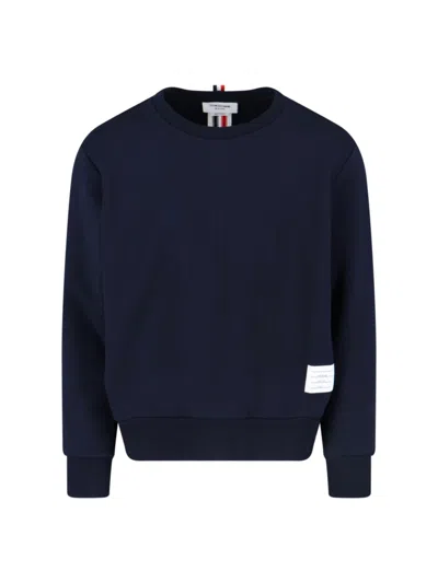 THOM BROWNE THOM BROWNE "LOOPBACK STRIPE" SWEATER BLUE