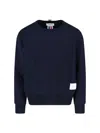 Thom Browne Logo Ribbon Sweatshirt In Blue