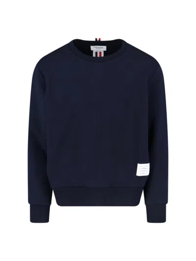THOM BROWNE LOOPBACK STRIPE" SWEATER BLUE