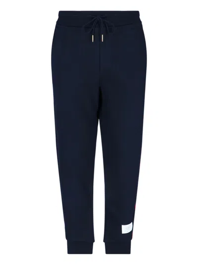 THOM BROWNE 'LOOPBACK STRIPE' TRACK PANTS