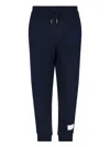 Thom Browne Classic Loopback Sweatpants With Rwb Side Stripes In Blue