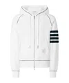 Thom Browne Loopback Stripe-detail Hoodie In White