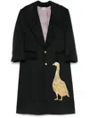 Thom Browne Low Break Coat In Black
