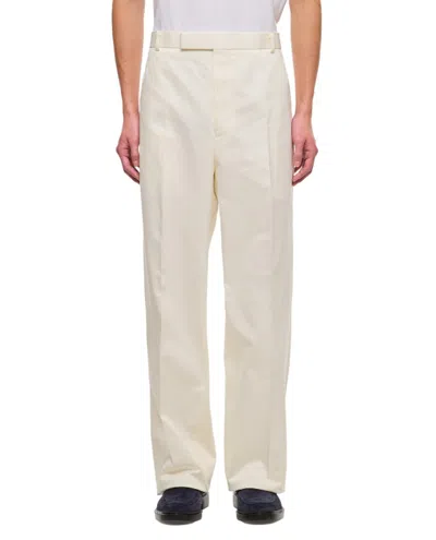 Thom Browne Low Rise Beltloop Cotton Trouser In Grey