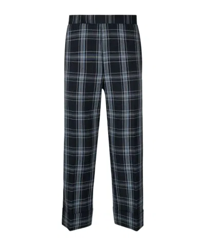 Thom Browne Low-rise Drop-crotch Tailored Trousers In Blue