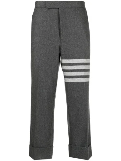 THOM BROWNE LOW-RISE DROP-CROTCH TAILORED TROUSERS
