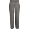 Thom Browne Low Rise Side Tab Slim Fit Wool Piqué Pants In Black/white