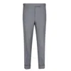 Thom Browne Low Rise Side Tab Slim Trousers In Grey