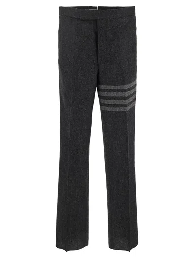 Thom Browne Low Rise Trousers In Grey