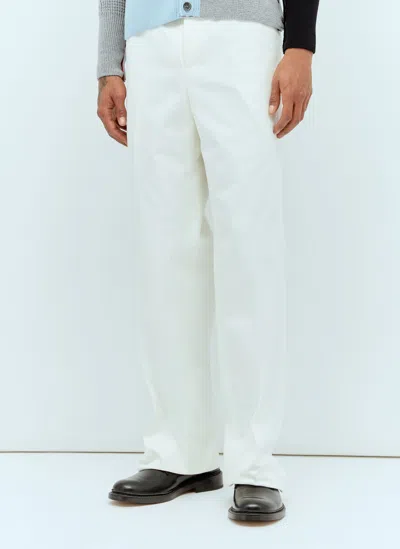 Thom Browne Low-rise Twill Pants In White