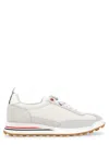Thom Browne Mesh Low-top Sneakers With Red And Blue In White