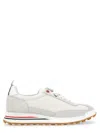 Thom Browne Mesh Low-top Sneakers With Red And Blue In White