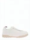 Thom Browne Low-top Sneakers With Smooth Calfskin Upper And Textured Sole In White