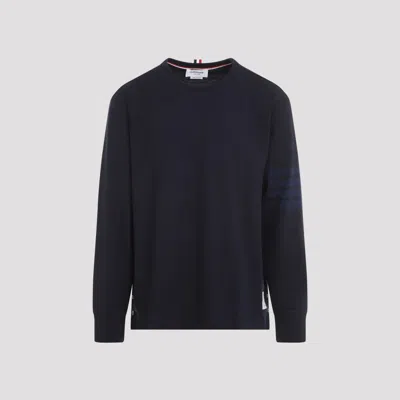 Thom Browne Ls Rugby T-shirt In Navy