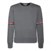 Thom Browne Lt Grey Cotton Sweaters In Gray