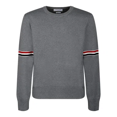 Thom Browne Lt Grey Cotton Sweaters In Gray