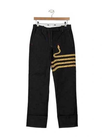 Pre-owned Thom Browne Lunar New Year Straight Leg Jeans W/ Tags In Blue