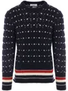 Thom Browne Luxurious Wool And Mohair Sweater In Blue