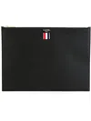 Thom Browne Medium Document Holder With Iconic Logo In Black  