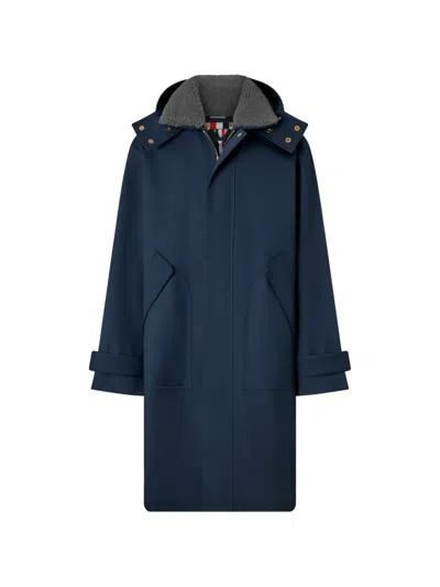 Thom Browne Mackintosh Rain Coat In Blue